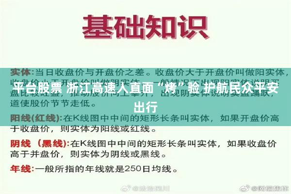 平台股票 浙江高速人直面“烤”验 护航民众平安出行