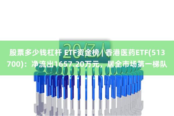 股票多少钱杠杆 ETF资金榜 | 香港医药ETF(513700)：净流出1657.20万元，居全市场第一梯队